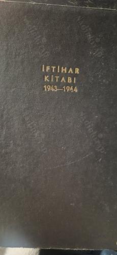 İFTİHAR KİTABI (1943-1944) (Ciltli)