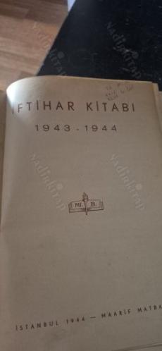 İFTİHAR KİTABI (1943-1944) (Ciltli)