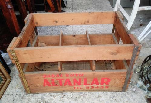 20524-KOLEKSİYONLUK ÇOK NASİR AHŞAP ALTANLAR ŞAŞAL SUYU KASASI