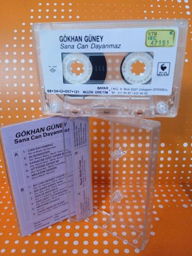 GÖKHAN GÜNEY*  Sana Can Dayanmaz   / Bayar müzik   üretim    1988 KAĞIT BASKI   / kaset sıfır kondisyondadır