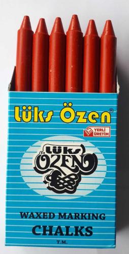 Yağlı Tebeşiri 10 Kutu (1 Kutuda 12 Adet Tebeşir Mevcut) KIRMIZI