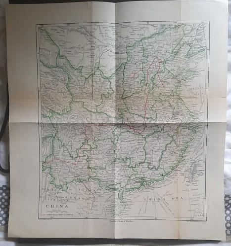 Çin halk Cumhuriyeti  1907 LONDRA BASKISI Harita   ,Nadir.