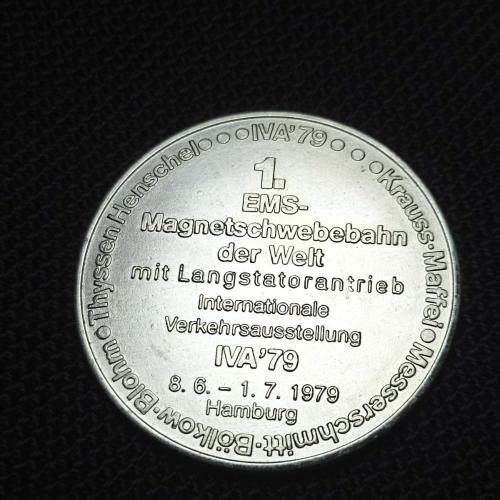 1979 Hamburg Uluslararsı Ulaşım Fuarı Hatıra Madalyon