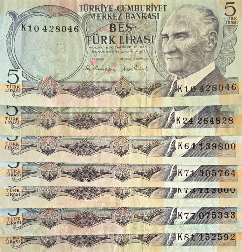 6. Emisyon 5 Türk Lirası - 