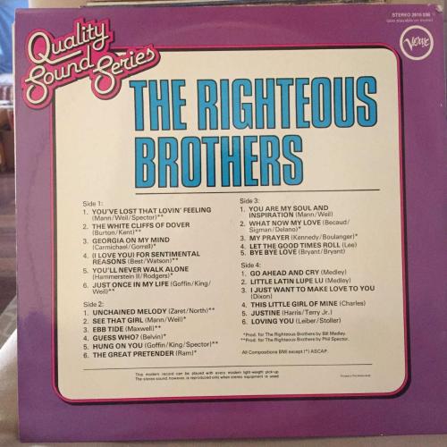 The Righteous Brothers - The Righteous Brothers / Holland 19?? / 2xLP / *Pop rock* / ''Unchained Melody''