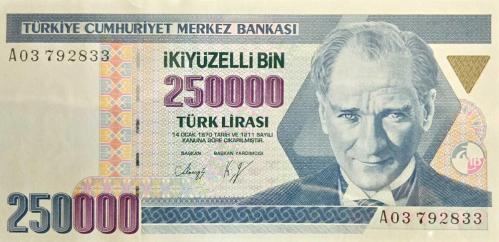 7. Emisyon 250.000 Türk Lirası - A03 Serisi - 1. Tertip - (ÇİL)
