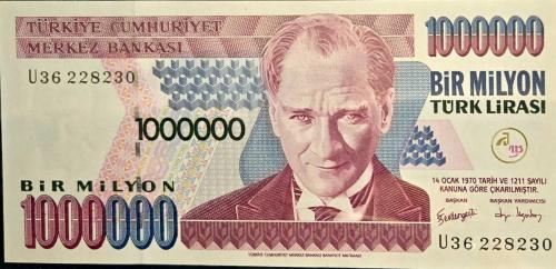 7. Emisyon 1.000.000 Türk Lirası - U36 Serisi - 3. Tertip - ÇİL