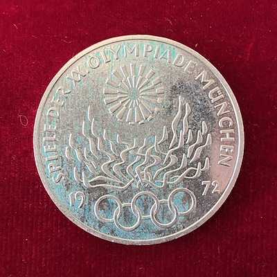 ALMANYA | 1972 – KM# 135 | 10 MARK | XX Yaz Olimpiyat Oyunları, Münih 1972 - Alev | GÜMÜŞ-15,50 gr