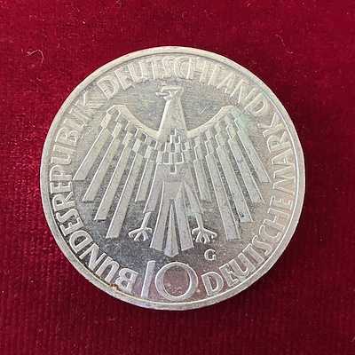 ALMANYA | 1972 – KM# 130 | 10 MARK | XX Yaz Olimpiyat Oyunları | GÜMÜŞ-15,46 gr