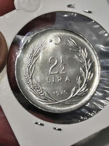 1970 Yılı Saban Kılıçtan Üstündür 2.5 Lira Çil