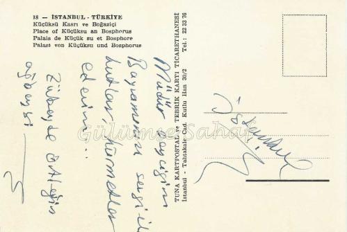 İstanbul - Küçüksu Kasrı ve Boğaziçi / Tuna Kartpostal