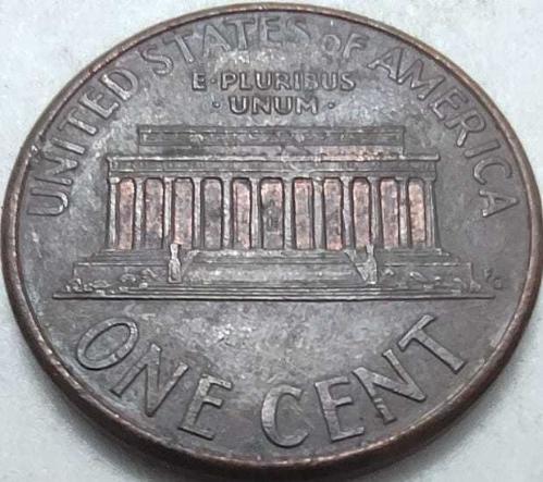 ABD 1996 1 Cent - Abraham Lincoln Portreli, Tarihi Lincoln Anıtı (Lincoln Memorial) Temalı Bakır Kaplama Çinko Penny