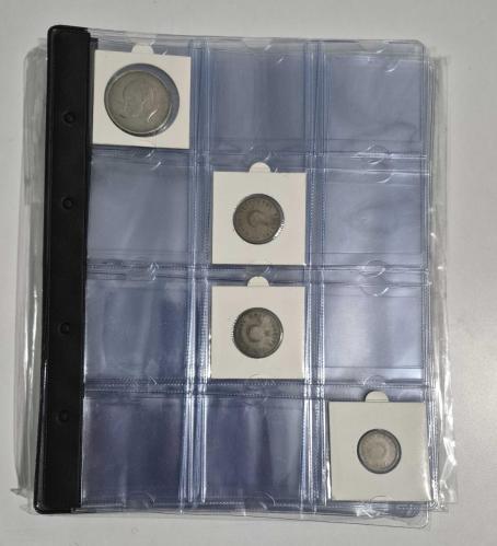 Madeni Kapamalı paralar  için Vega Klasör föyü 5  yaprak 1 paket