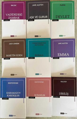 KABİLE KİTAP KLASİKLER SERİSİ 1-9 KİTAP SET (VADİDEKİ ZAMBAK, ECİNİLER, MARTIN EDEN, DEVLET, EMMA, DİRİLİŞ, BUDALA, AŞK VE GURUR, KARAMAZOV KARDEŞLER)