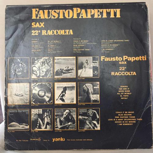 Fausto Papetti - 22a Raccolta / Turkey 1976 / LP / *Easy Listening*