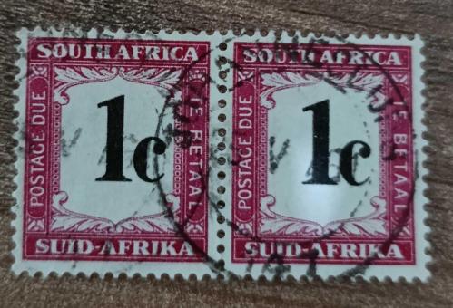 Güney Afrika Damgalı per takse Pulları