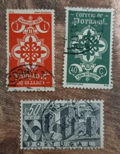 Portekiz 1941_ 1945 damgalı pullar
