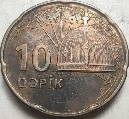 Azerbaycan 10 Kapik (2006) - Tarihi Kask ve Milli Motifli, Azerbaycan Haritalı Bakır Kaplama Koleksiyon Para