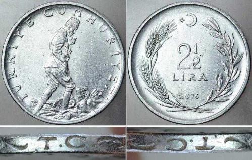 Madeni 2,5 TL Koleksiyonu 20 TANE 1960LAR ,1970LER VE 1980. 1965 VE 1966 ÇOK NADİRDİR