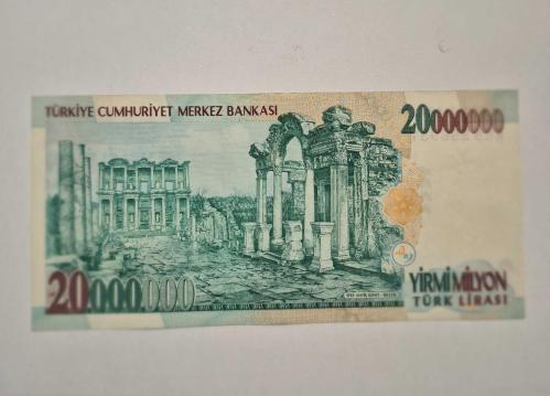 20000000 Türk Lirası 7 Emisyon  Yirmi Milyon  TL Çok Çok ++Temiz  Kondisyon
