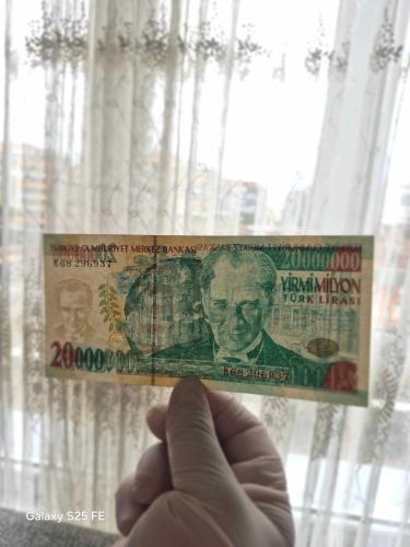 20000000 Türk Lirası 7 Emisyon  Yirmi Milyon  TL Çok Çok ++Temiz  Kondisyon