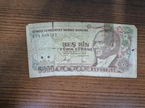 E5 Emisyon Grubu 5.000 Türk Lirası