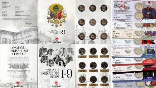 Koleksiyon Ürünü Osmanlı Padişahları Serisi 1-9 orijinal portföyünde
