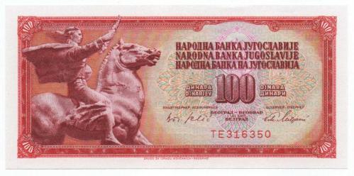 Yugoslavya 1965 Yılı 100 Dinar çil