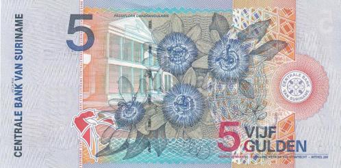 Koleksiyon Ürünü Surinam, 5 Gulden, 2000 çil