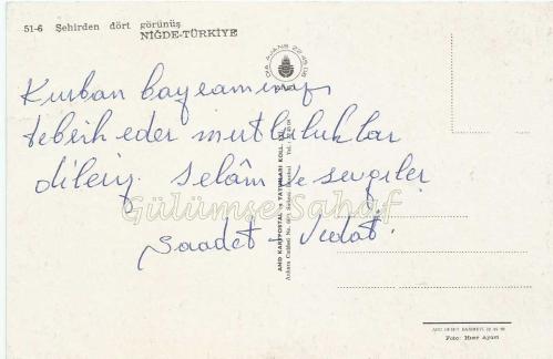 Niğde - Şehirden Dört Görünüş / And Kartpostal