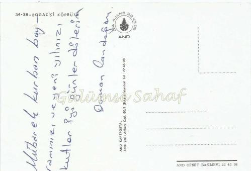 İstanbul - Boğaziçi Köprüsü / And Kartpostal