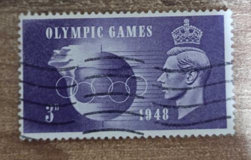 İngiltere 1948 Londra Olimpiyatları _ damgalı pul