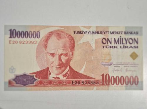 10000000 Türk Lirası 7 Emisyon  On Milyon  TL Çok Çok ++Temiz  Kondisyon