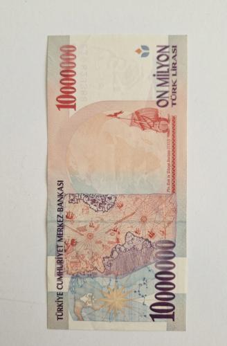 10000000 Türk Lirası 7 Emisyon  On Milyon  TL Çok Çok ++Temiz  Kondisyon