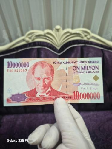 10000000 Türk Lirası 7 Emisyon  On Milyon  TL Çok Çok ++Temiz  Kondisyon