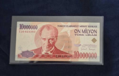 10000000 Türk Lirası 7 Emisyon  On Milyon  TL Çok Çok ++Temiz  Kondisyon