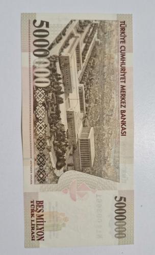 5000000 Türk Lirası 7 Emisyon  Beş Milyon  TL Çil Altı  Kondisyon