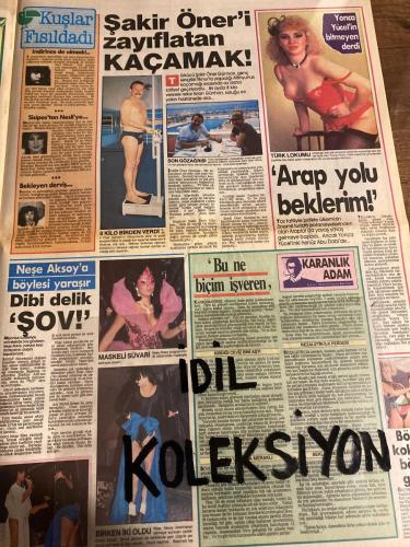 SABAH YILDIZI AKTÜELİTE VE MAGAZİN GAZETESİ - DOĞUM GÜNÜ HEDİYESİ (TURKİSH - NEWSPAPER) - 11 HAZİRAN 1987 - TAM TAKIM 8 SAYFADIR -Cengiz Coşkuner Tam Sayfa Poster-Kadir İnanır-Merih Fırat-Türkan Şoray-Cihan Ünal-Fatoş Sezer-Hülya Avşar-Ferdi Özbeğen-Perihan Savaş-Yılmaz Zafer-Joan Collins-Şakir Öner-Yonca Yücel-Neşe Aksoy-Küçük Emrah-Gönül Yazar-Ercan-Stephanie-Diana-Iris Staube-Erdal-Talay Erker-Kadir İnanır’ın foyası ortaya çıktı-İşte Kadir’in vazgeçemediği çıplak-Antalya macerasının içyüzü 3 üncü sayfamızda-Türkan Şoray koynunda yılan besliyor-Hülya Avşar pusuda-Ferdi Özbeğen’i ağlatan nikah-Damadıyla sevişen ünlü işveren-Eski milli futbolcu B Mehmet’i çıldırtan göğüsler-5 milyonluk poz-Bir Türk’e gönül verdim Ama futbolcu olmasaydı-Türkan Sultan rakibesiyle aynı filmde-Sosyetik kleptoman yemi nasıl yuttu-Gizli nikah açık balayı-Diana’nın gardrobu küçük bir mağaza gibi-Aç gözlü prenses-Eskimeyen eskiler-Joan Collins bir moruktur-Şakir Öner’i zayıflatan kaçamak-Arap yolu beklerim-Neş