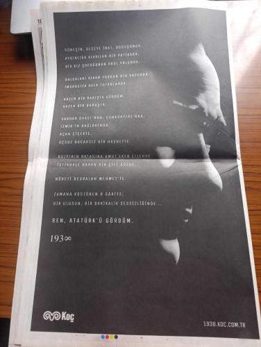 Posta Gazetesi - Turkish Newspaper - 10 Kasım 2017 - Atam biz seni unutmak için sevmedik - Atatürk'ü ölümünün 79. Yılında özlemle anıyoruz - Türk milletine nasip olmuş en büyük dahi yazan Candaş Tolga Işık - Beylikdüzü belediye başkanı Ekrem İmamoğlu Atatürk ve cumhuriyet genci olmaktan onur duyuyorum röportaj -  DEAŞ'a 10 Kasım operasyonu - Recep Tayyip Erdoğan cam filmi yasağı yanlış - Türkiye İş Bankası Atatürk anması tam sayfa - KİPA Migros Atatürk'ü saygıyla anıyoruz - Işık Üniversitesi Atatürk'ü anıyor - Cem Yılmaz oğlum Aleyna Tilki'nin telefonunu istiyor - Recep Tayyip Erdoğan FETÖ'cüleri kastederek neredesiniz dedi - annesi Ali İsmail Korkmaz için koşacak - Ekrem İmamoğlu Trabzon lisesi'ne Atatürk anıtı hediye edeceğiz - televizyon kanalları Atatürk için bugün özel program hazırladı - İlber Ortaylı - Koç holding Atatürk anması tam sayfa - yol ayrımı filmi başrolde Şener Şen tam sayfa ilan - tarihi Karaköy balıkçısı Atatürk anması - Galatasaray'da Lavezzi bombası -10 Kasım 1938