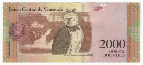 Venezuela 2016 Yılı 2.000 Bolivar ÇİL