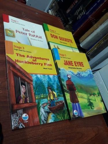 İNGİLİZCE HİKAYE SETİ ENGİN GOLD STAR CLASSİC STAGE 1-3-4-5 (4 KİTAP) JANE EYRE ON KİŞOT, THE ADVENTURES OF.., TALE OF PETER RABBIT