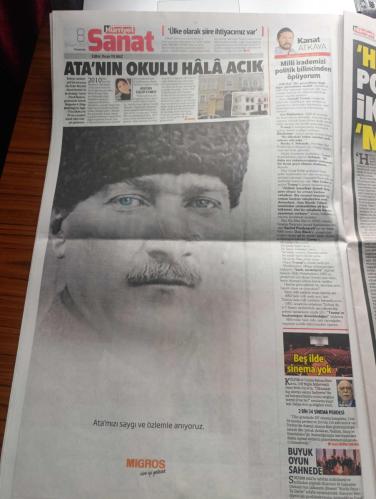 Hürriyet Gazetesi - Turkish Newspaper - 10 Kasım 2016 - Atatürk'e 78 yıllık Hasret - Mustafa Kemal Atatürk tam 78 yıl önce bugün aramızdan ayrıldı fotoğraf - Atatürk'ü anma törenleri Bu yıl Beştepe sarayında - Donald Trump ABD'nin 45. Başkanı oldu - Türkiye İş Bankası Atatürk anması tam sayfa Fotoğraflı - Atatürk'ü anarak yayınlıyorum yazan Ahmet Hakan - Migros atamızı saygı ve özlemle anıyoruz - İstanbul Barosu başkanlığı Atatürk fikrimizdesin - Işık okulları Atatürkü saygı ve minnetle anıyoruz - Atatürk'ün Konya ziyaret sırasındaki kız çocuğu öğretmen Sabiha Özar Fotoğrafı - Atatürk'ün Samsun'dan Amasya'ya gidişinde kullandığı 98 kilometrelik yol açık hava müzesi olacak - Atatürk'ün Havza'da kaldığı ev Fotoğrafı - Recep Tayyip Erdoğan Atatürk adını tarihe nakşettirmiş Kahraman asker büyük devlet adamı - Binali Yıldırım Atatürk'ün en büyük eseri bugün yüksek itibara sahip - Koç holding Atatürk anması tam sayfa  - Kurukahveci Mehmet Efendi Atatürk'ü saygıyla anıyoruz - 10 Kasım 1938