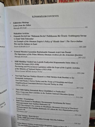 Yakın Dönem Türkiye Araştırmaları (YADTA) / Recent Period Turkish Studies Cilt:17 Yıl:2018 Sayı:34 Trablusgarp Savaşı ve İzmir'deki İtalyanlar Barış G