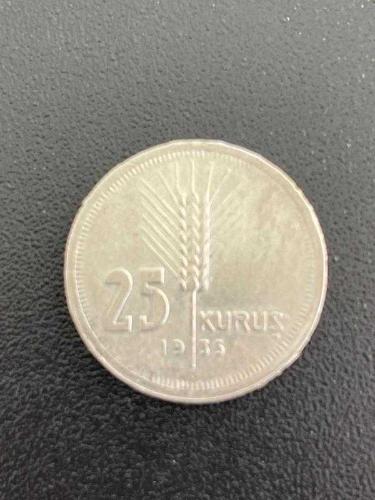 1935 Gümüş 25 Kuruş ÇA