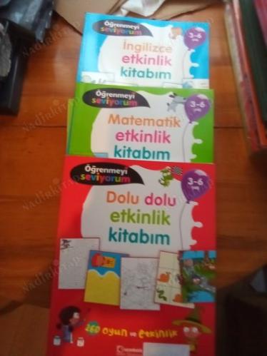 ÖĞRENMEYİ SEVİYORUM / İNGİLİZCE / MATEMATİK / DOLU DOLU ETKİNLİK KİTABIM 3 - 6 YAŞ ( 3 KİTAP SET )