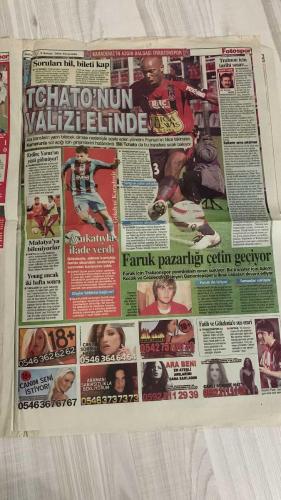 FOTOSPOR SPOR GAZETESİ - TURKISH NEWSPAPER - DOĞUM GÜNÜ HEDİYESİ  - EKSİKSİZ TAM TAKIM GAZETE - 9 ŞUBAT 2006 PERŞEMBE  AYHAN ÇOPUROĞLU – ARIEL ORTEGA – HALUK ULUSOY – SEPP BLATTER – FATİH TERİM – MİRCEA LUCESCU – LUIZ FELIPE SCOLARI – MUSTAFA DENİZLİ – ÖZHAN CANAYDIN – HAKAN ŞÜKÜR – HASAN ŞAŞ – NECATİ ATEŞ – STJEPAN TOMAS – SASA ILIÇ – MONDRAGON – SONG – SAIDOU – UĞUR BORAL – NICOLAS ANELKA – BOUDEWIJN ZENDEN – PIERRE DREOSSI – JAY JAY OKOCHA – AZİZ YILDIRIM – CHRISTOPH DAUM – TUNÇ FINDIK – MUSTAFA KALAYCI – REFİK ARKAN – ERGUN GÜRSOY – FARUK SÜREN – MEHMET CANSUN – TURGAY KIRAN – ALİ DURÜST – NİHAT ÖZDEMİR – İLHAN CAVCAV  ORTEGA DAVASI: FENERBAHÇE CAS’TAN 11 MİLYON DOLAR KAZANDI – AYHAN ÇOPUROĞLU: “TAHKİM CEZAYI YUMUŞATIR, CAS İNDİRİR” – FIFA’NIN 6 MAÇ CEZASI 2 MAÇA İNEBİLİR – TERİM GİDİCİ, YERİNE LUCE, SCOLARI VE