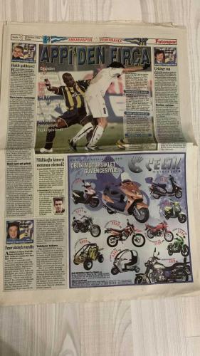 FOTOSPOR SPOR GAZETESİ - TURKISH NEWSPAPER - DOĞUM GÜNÜ HEDİYESİ  - EKSİKSİZ TAM TAKIM GAZETE -19 ŞUBAT 2006 PAZAR  ÖZLEM TEZCAN – NICOLAS ANELKA – MARCO AURELIO – ÜMİT ÖZAT – ERIK GERETS – ÖZHAN CANAYDIN – HAKAN ŞÜKÜR – HASAN ŞAŞ – NECATİ ATEŞ – ÜMİT KARAN – STJEPAN TOMAS – SASA ILIÇ – MONDRAGON – SONG – SAIDOU – SERGEN YALÇIN – TÜMER METİN – JUN – GÖKHAN GÜLEÇ – AHMED HASSAN – İBRAHİM ÜZÜLMEZ – TURGAY KIRAN – SELAHATTİN BEYAZIT – ADNAN POLAT – ONAL AYSAL – MUSTAFA SARIGÜL – ERGUN GÜRSOY – FARUK SÜREN – MEHMET CANSUN – ALİ DURÜST – CENGİZ ÖZYALÇIN – OSMAN GÜNERİ – DERYA ERKE – YAŞAR BÜYÜKANIT – İLHAN CAVCAV – NİHAT ÖZDEMİR  ÖZLEM TEZCAN İDDAA’NIN KRALİÇESİ – 190.94 VE 53.77 ORANLI KUPONLARI TUTTURDU – FENERBAHÇE ANKARASPOR’A 2-1 YENİLDİ, İLK MAĞLUBİYETİNİ ALDI – ANELKA KAFAYLA İLK GOLÜNÜ ATTI – MUSTAFA VE PETROUS ANKARASPOR’A GALİBİYETİ GETİRDİ – GALATASARAY SİVAS’TA EKSİK KADRO İLE SAHADA – GERETS: “BU DEFA KAZANALIM VE FENER’İ STRESE SOKALIM” – SAIDOU VE SONG DÖNDÜ – GAZİANTEPSPOR T