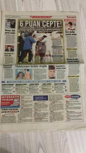 FOTOSPOR SPOR GAZETESİ - TURKISH NEWSPAPER - DOĞUM GÜNÜ HEDİYESİ  - EKSİKSİZ TAM TAKIM GAZETE -19 ŞUBAT 2006 PAZAR  ÖZLEM TEZCAN – NICOLAS ANELKA – MARCO AURELIO – ÜMİT ÖZAT – ERIK GERETS – ÖZHAN CANAYDIN – HAKAN ŞÜKÜR – HASAN ŞAŞ – NECATİ ATEŞ – ÜMİT KARAN – STJEPAN TOMAS – SASA ILIÇ – MONDRAGON – SONG – SAIDOU – SERGEN YALÇIN – TÜMER METİN – JUN – GÖKHAN GÜLEÇ – AHMED HASSAN – İBRAHİM ÜZÜLMEZ – TURGAY KIRAN – SELAHATTİN BEYAZIT – ADNAN POLAT – ONAL AYSAL – MUSTAFA SARIGÜL – ERGUN GÜRSOY – FARUK SÜREN – MEHMET CANSUN – ALİ DURÜST – CENGİZ ÖZYALÇIN – OSMAN GÜNERİ – DERYA ERKE – YAŞAR BÜYÜKANIT – İLHAN CAVCAV – NİHAT ÖZDEMİR  ÖZLEM TEZCAN İDDAA’NIN KRALİÇESİ – 190.94 VE 53.77 ORANLI KUPONLARI TUTTURDU – FENERBAHÇE ANKARASPOR’A 2-1 YENİLDİ, İLK MAĞLUBİYETİNİ ALDI – ANELKA KAFAYLA İLK GOLÜNÜ ATTI – MUSTAFA VE PETROUS ANKARASPOR’A GALİBİYETİ GETİRDİ – GALATASARAY SİVAS’TA EKSİK KADRO İLE SAHADA – GERETS: “BU DEFA KAZANALIM VE FENER’İ STRESE SOKALIM” – SAIDOU VE SONG DÖNDÜ – GAZİANTEPSPOR T
