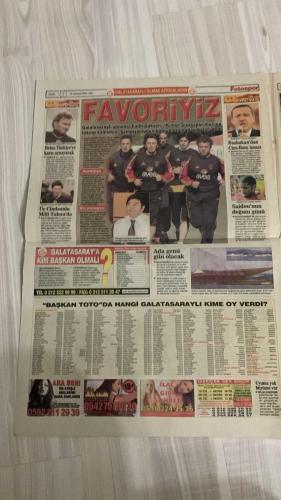 FOTOSPOR SPOR GAZETESİ - TURKISH NEWSPAPER - DOĞUM GÜNÜ HEDİYESİ  - EKSİKSİZ TAM TAKIM GAZETE - 21 ŞUBAT 2006 SALI  ÖZLEM TEZCAN – ENDAL AKDENİZ – MEHMET TORUN – NICOLAS ANELKA – MARCO AURELIO – ÜMİT ÖZAT – ERIK GERETS – ÖZHAN CANAYDIN – HAKAN ŞÜKÜR – HASAN ŞAŞ – NECATİ ATEŞ – ÜMİT KARAN – STJEPAN TOMAS – SASA ILIÇ – MONDRAGON – SONG – SAIDOU – SERGEN YALÇIN – TÜMER METİN – JUN – GÖKHAN GÜLEÇ – AHMED HASSAN – İBRAHİM ÜZÜLMEZ – TURGAY KIRAN – SELAHATTİN BEYAZIT – ADNAN POLAT – ONAL AYSAL – MUSTAFA SARIGÜL – ERGUN GÜRSOY – FARUK SÜREN – MEHMET CANSUN – ALİ DURÜST – CENGİZ ÖZYALÇIN – OSMAN GÜNERİ – NİHAT ÖZDEMİR – FİKRET ORMAN – SÜLEYMAN SEBA – MUSTAFA KOÇ – ALİ KOÇ – AZİZ YILDIRIM – JOSE KLEBERSON – LUIS FELIPE VIEIRA – GEOVANNI MAURICO – HALUK ULUSOY – RECEP TAYYİP ERDOĞAN – MEHMET ALİ ŞAHİN  REKORTMEN İDDAACILAR: ÖZLEM TEZCAN 190.94 ORANLA BİRİNCİ, ENDAL AKDENİZ İKİNCİ, MEHMET TORUN ÜÇÜNCÜ – TRABZONSPOR GAZİANTEPSPOR’U SZYMOWIAK VE DJOKAL’İN GOLLERİYLE 2-0 YENDİ – FENERBAHÇE ANKARASPOR