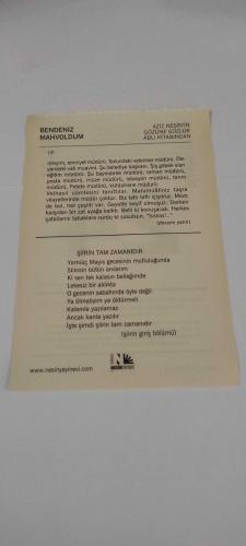24 Mayıs 2015-Orijinal Takvim Yaprağı-Doğum Günü-Söz,Nişan,Nikâh,Düğün ve Önemli Günler Hediyesi-Nesin Vakfı Takvimi-Maltepe'de Zırhlı Tugay kışlasında tutuklu, boş bir Amerikan barakasında, tek başına, yanında kalem kağıt yok, 